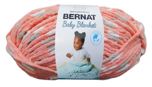 Bernat Baby Blanket Big Ball, Shell Pink Clouds…