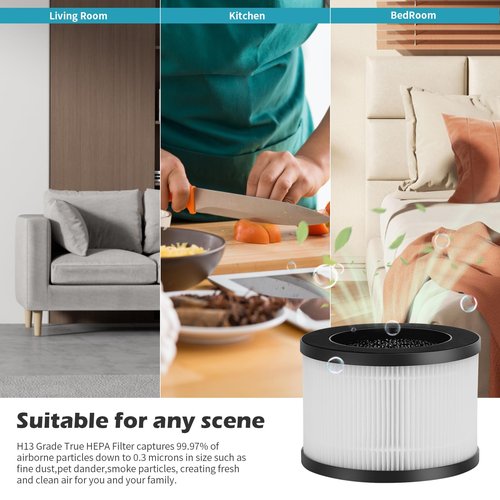 2 Packs BW301 Replacement Filters Compatible with MORFY BW301 and AGILEBOW BW301 Air Purifi-er 3 in 1 filter with Premium Filter and Activated Carbon Fllter with Extra 4 Pieces Aroma pads