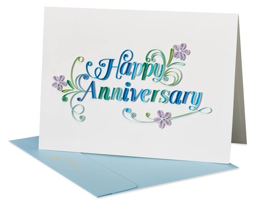 Papyrus Premium Blank Anniversary Quilling Card (Happy Anniversary)