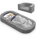 cutebeams 3-in-1 Toddler Floor Bed, Portable Toddler Travel Bed, Lounger and Sofa for Kids 1-6 Years, with Carrying Bag, Lightweight Foldable Design for Camping, Travel & Sleepovers, Size L