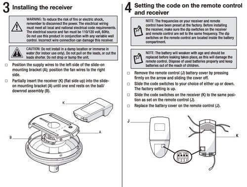 Anderic Replacement for FAN51T Remote with Wall Mount for Hampton Bay Ceiling Fans - (Model: FAN-51T, FCC ID: L3HFAN51T) - Size: Handheld, Preprogrammed, White FAN51TW