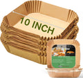 Skiennix 10-Inch Square Air Fryer Parchment Liners - XXL 100-Pack, Non-Stick Food Grade Baking Paper for Frying & Roasting
