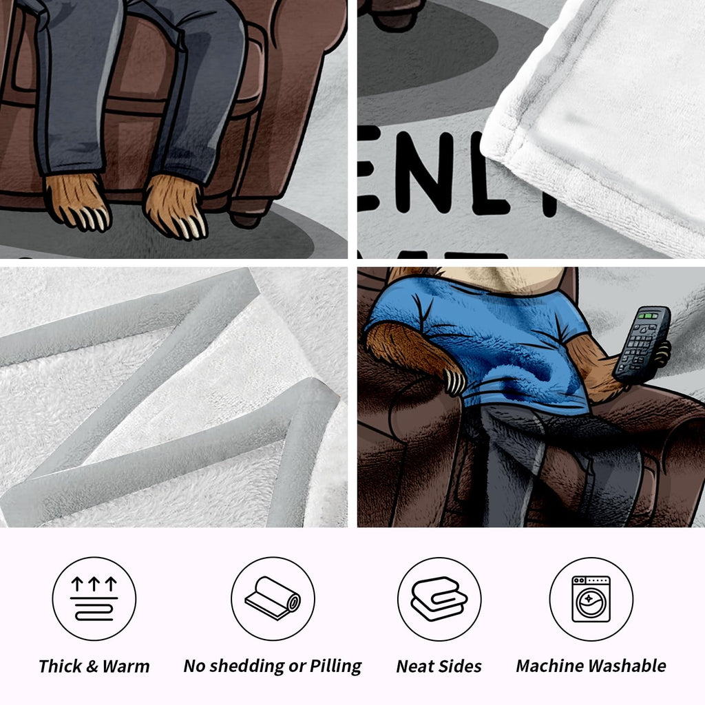 Grandpa Gifts, Fathers Day Birthday Gifts for Grandpa from Grandkids, 60"×50" Funny Flannel Blanket Gift for Granfather Birthday Valentines Fathers Day Christmas - Warning May Nap Suddenly at Any Time