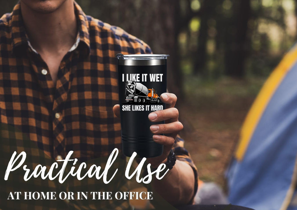 Onebttl Construction Worker gifts, Funny Humor, Concrete-Themed Gifts, 20oz/590ml Stainless Steel Insulated Tumbler with Lid