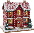Kurt S. Adler 9.5-Inch Gingerbread LED House - Battery-Operated with Music Box