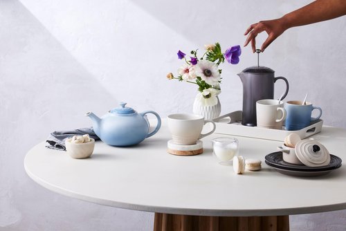 Le Creuset Stoneware 34 oz. French Press, Marble Collection