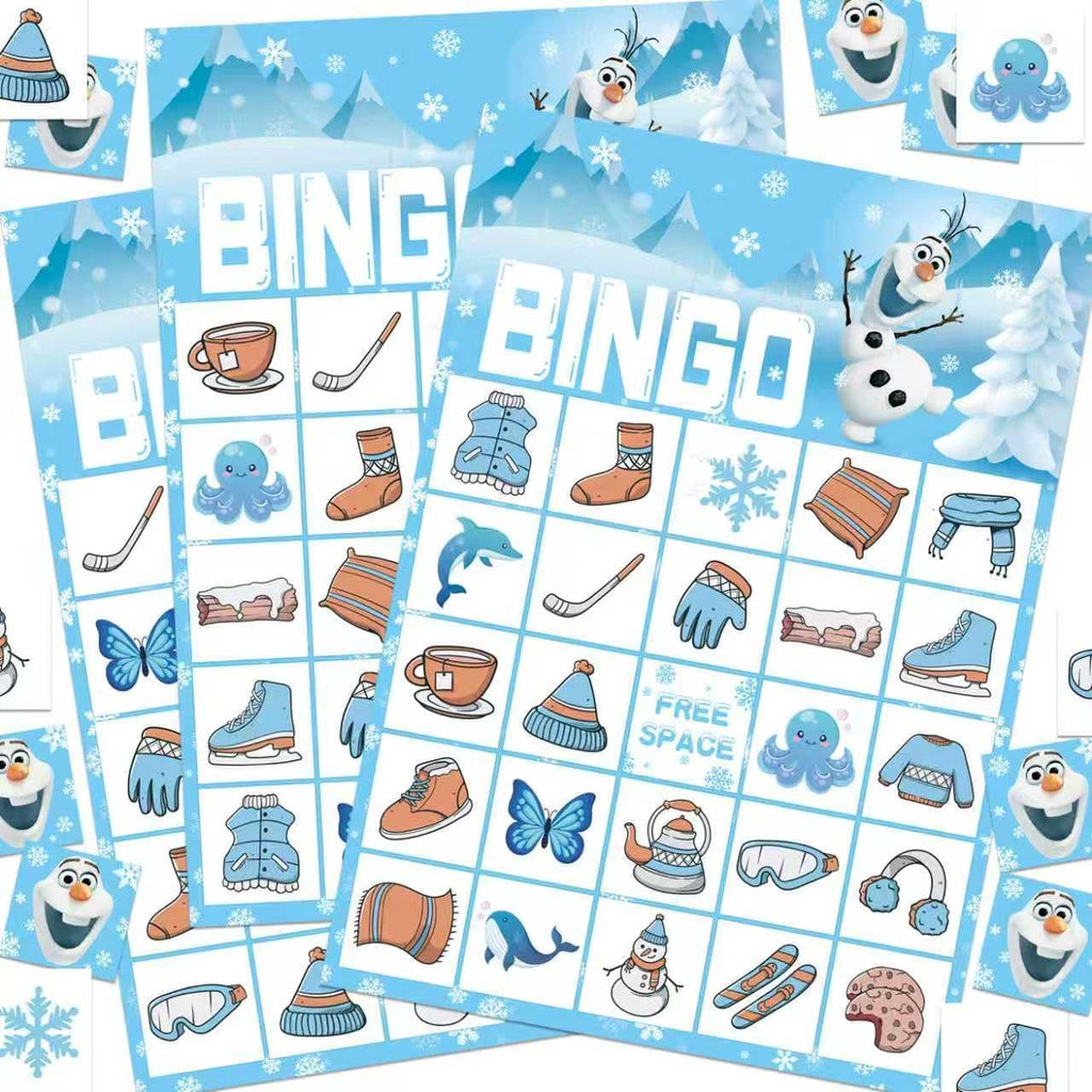 Snowman Christmas Bingo Game - Fun Holiday Party Game for 24 Players | Perfect for Family Activities