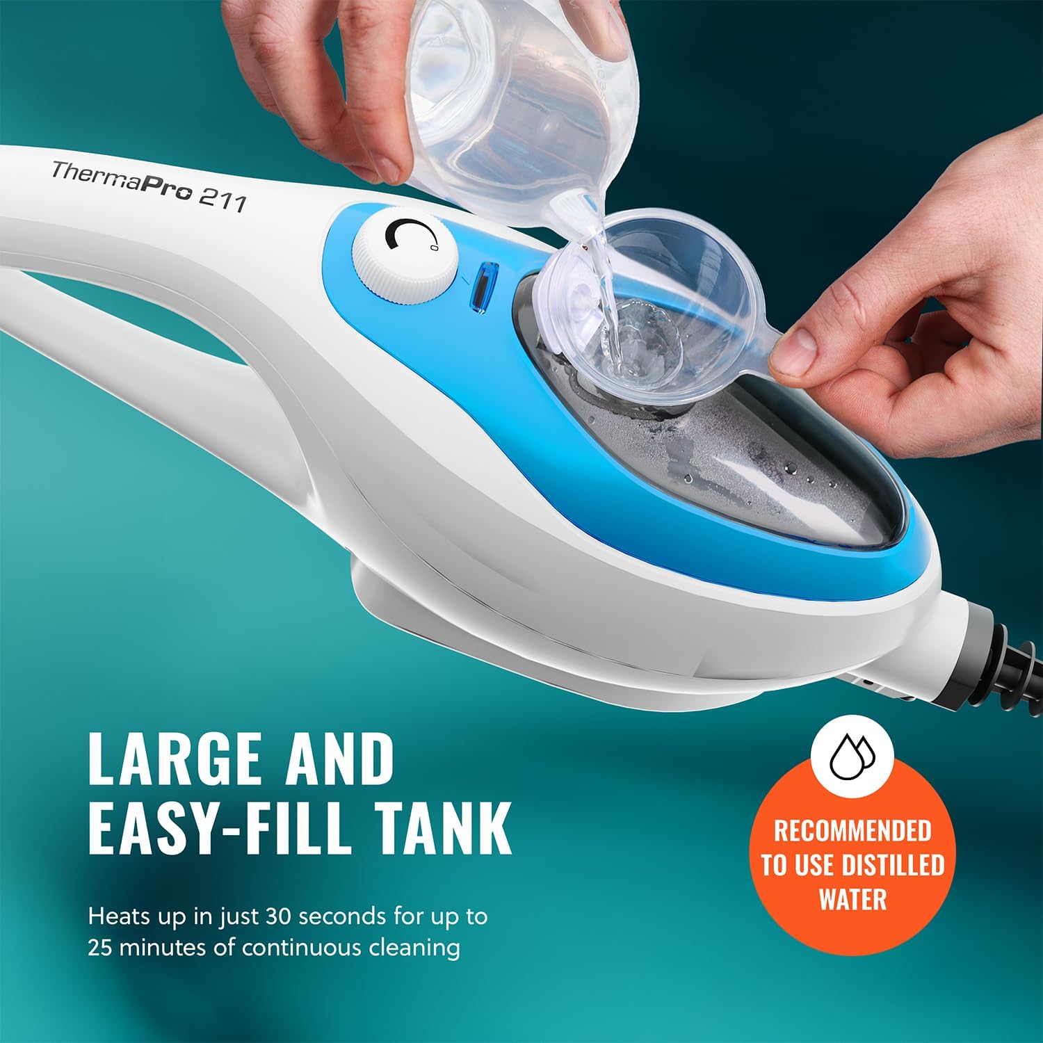 PurSteam 10-in-1 Steam Mop - Versatile Floor Steamer with Detachable Handheld Cleaner for Tile & Hardwood