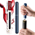 Wine Bottle Opener with Foil Cutter - NUCOKRS Air Pump Aeropop Corkscrew, Pen Style Opens in 3-7 Pumps, Effortless & No Damage to Cork, Compact Gift for Wine Lovers (Blue)