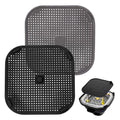 2 PCS Updated Heat Resistant Splatter Screen Compatible with Ninja Crispi Air Fryer Accessories;Food-Grade Silicone Splatter Shield Compatible with Ninja FN101-Prevent Oil Splatter.(Gray & Black)