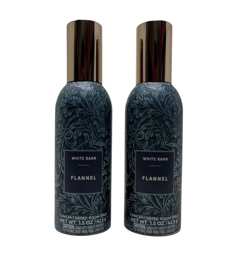 Bath and Body Works Flannel Concentrated Room Spray 2 Pack - 1.5 oz / 42.5 g grey