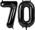 Black Number 70 Balloon - 40 Inch 70th Birthday Decorations for Men & Women | Perfect Party Supplies