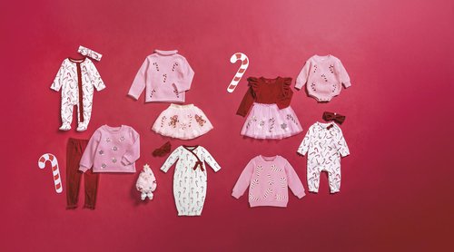 Mud Pie Kids Christmas Candy Cane One Piece