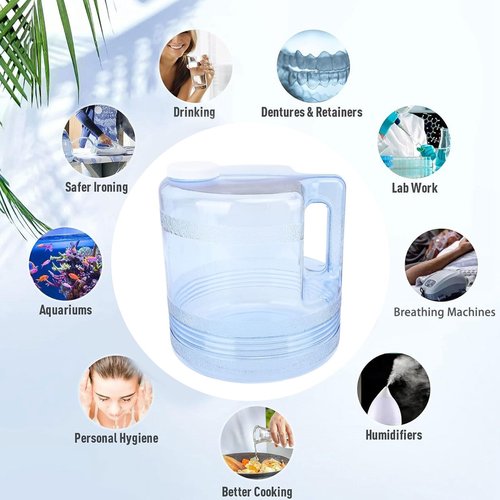 CYTGOUPER 1 Gallon /4L Distiller Water Container, Replacement Distilled Water Distillers for Home Teeth Beauty Plastic Carafe Replacement Bottle for Coun Top Water Distiller Filter (1)