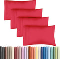 CGK Unlimited King Size Microfiber Pillowcase Set - Soft & Durable | 4 Pieces in Red