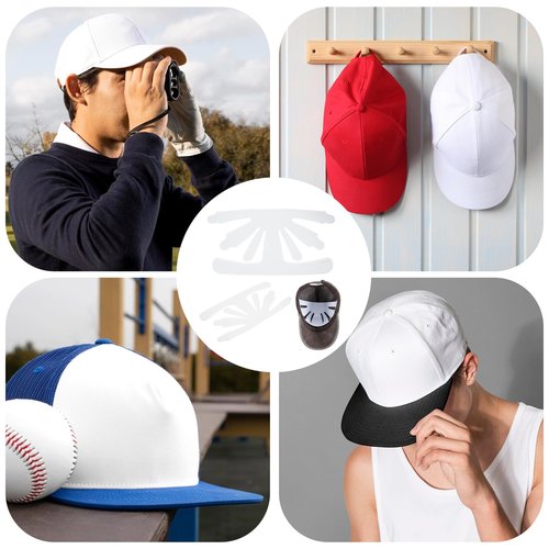 YUXIANLB 10Pcs Baseball Caps Inserts Shapers, White Plastic Card Hat Inner Support, Cap Fitter Inserts Felt Hat Sweat Liner, Universal Cap Inner Liner for Fitted Caps Ball Sports Caps