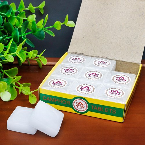100% Pure Natural Camphor Tablets - (140 Gram,18 Tablets) Camphor Blocks for Aromatherapy, Odor Elimination, Puja - Alcanfor en Bloques, Alcanfor Cubes, Alcanfor en Bolitas, Kapoor for Pooja
