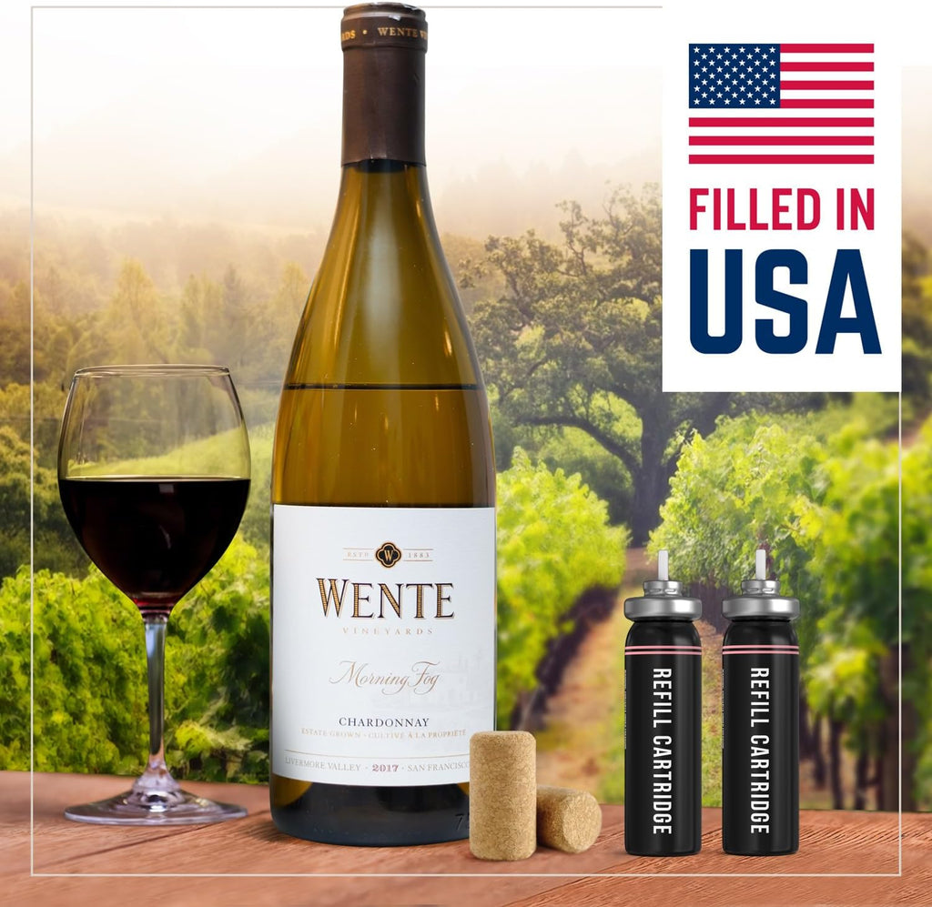 [2 Pack] Berkland Refill for CORK POPS® Wine Bottle Opener - Non-VOC Cartridges, Filled in The USA - Compatible with LEGACY™, ORIGINAL™ and All Other Models- Environmentally Friendly - No Taste/Smell