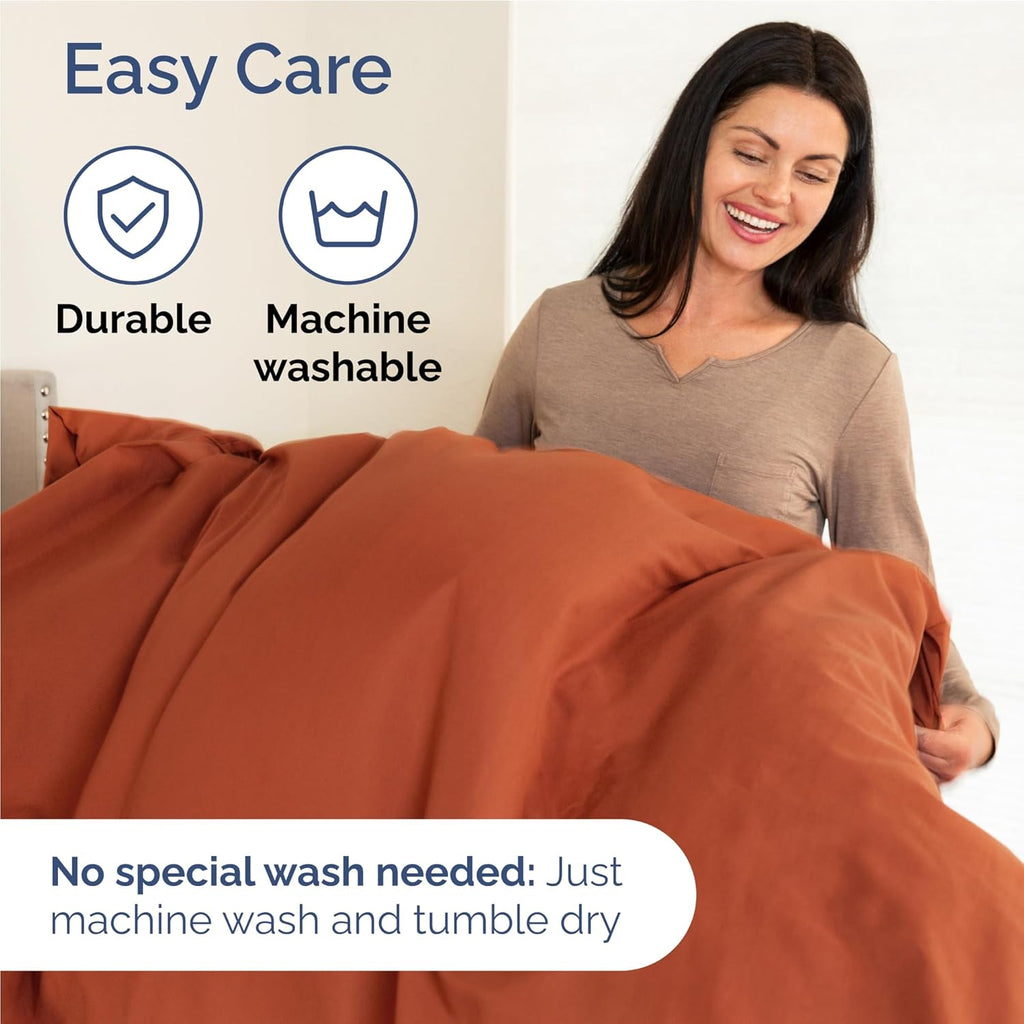 Skiennix Twin XL Sheet Set - Comfy Cooling Bed Sheets for All Ages - Deep Pockets, Soft & Wrinkle-Free - Terracotta