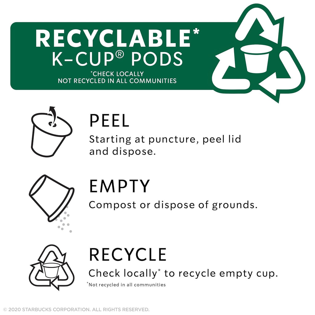 Starbucks Dark Roast K-Cup Coffee Pods - 2X Caffeine for Keurig Brewers | 60 Pods Total