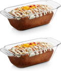 Libbey Baker’s Premium Glass Baking Dish Set - 2 Piece Stackable Bakeware for Bread & Meatloaf