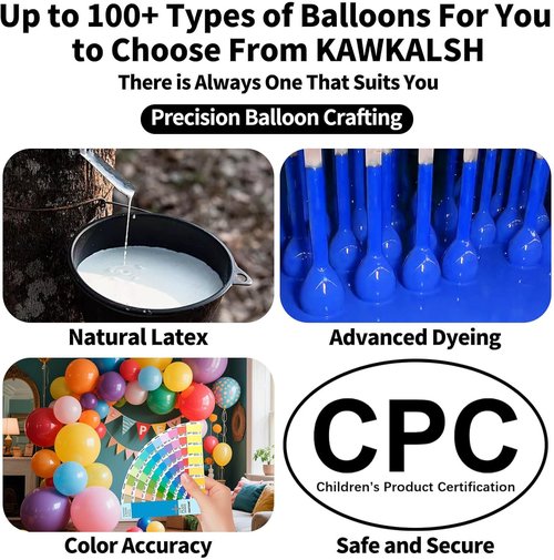 KAWKALSH 12-Inch Navy Blue Balloon Pack - 110 Thickened Latex Helium Balloons for Parties & Events