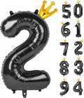 40 Inch Number 2 Balloons by Black 2 - Perfect for 2nd Birthday Party Decorations