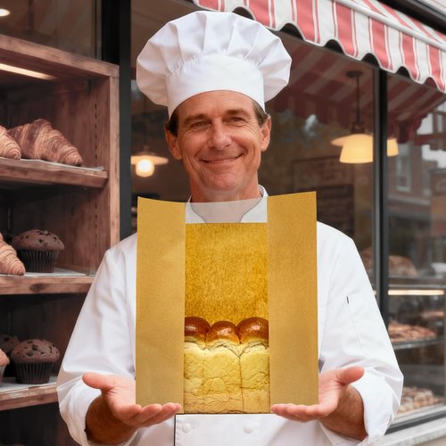 BIUBIU 16x10x5 inch Extra Large Paper Bread Bags for Homemade Bread with Window & Sticker for XL Sourdough Bread, Supersized Bread Loaf, Baked Goods, Packaging for Gifting-Brown Kraft 50Pcs