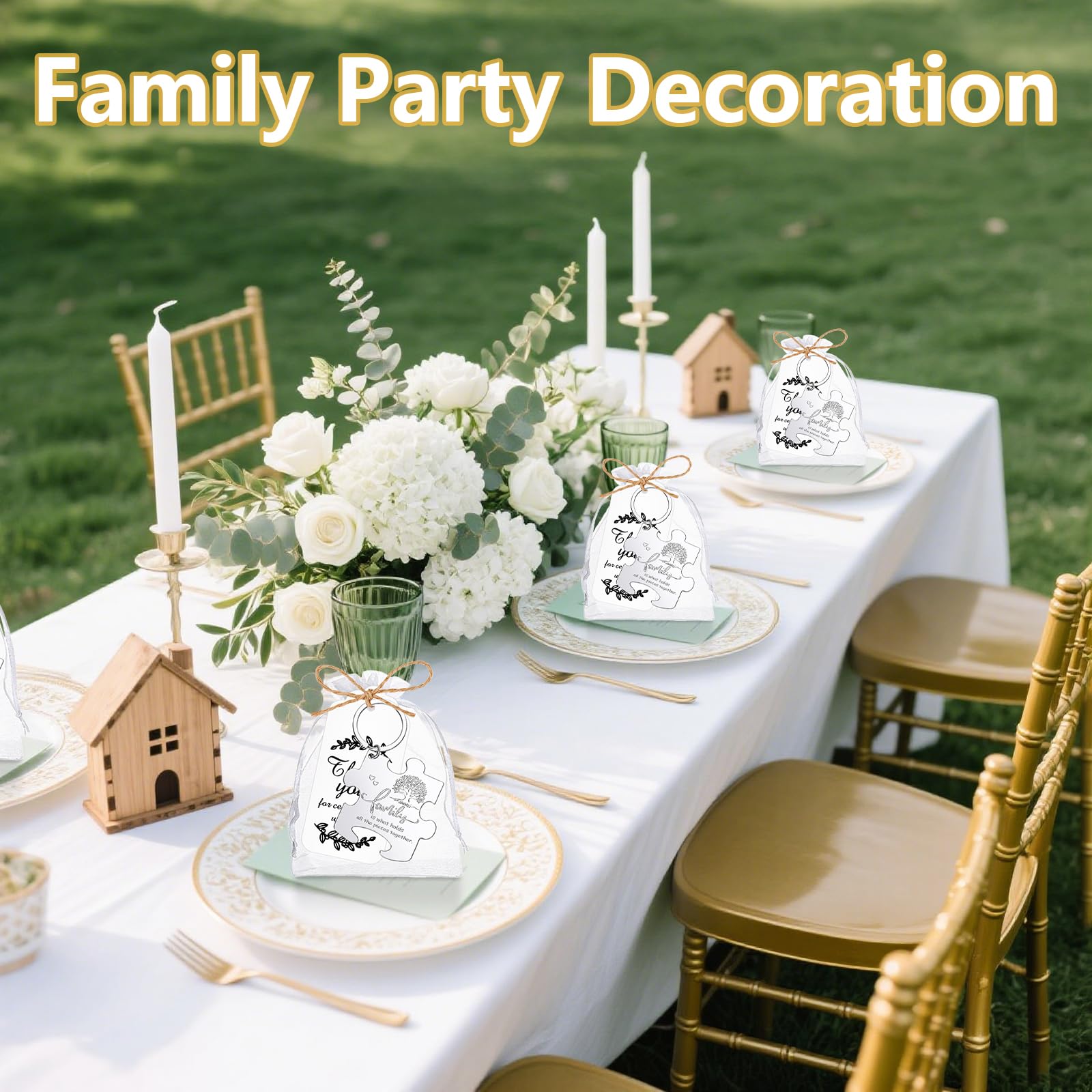 YKLIGTN 50Set Family Reunion Favors Family Tree Bottle Opener Keychain with Gift Bags and Thank You Card for Party Souvenir Gifts-Sliver