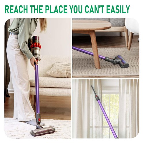 Klypticfit Replacement Extension Wand Tube Quick Release Compatible with Dyson V15 V11 V10 V8 V7 Vacuum Accessories Parts, 28.7in Extension Cleaner Attachment for Home Office Purple