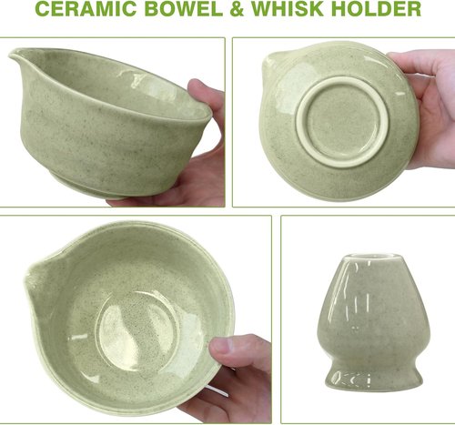 Matcha Whisk Set - Premium Ceremonial Grade Kit with Bamboo Whisk, Bowl, Scoop & Sifter | Authentic Japanese Tea Essentials