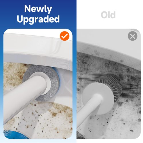 Disposable Toilet Brush and Holder Set with 18 Bowl Wand Cleaners Refill Pads, Bathroom Wall Mounted Toilet Bowl Cleaners Kit.