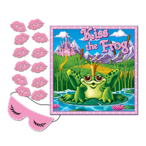 Beistle Kiss The Frog Party 6 Games, 18.5" x 18.5", Multicolor