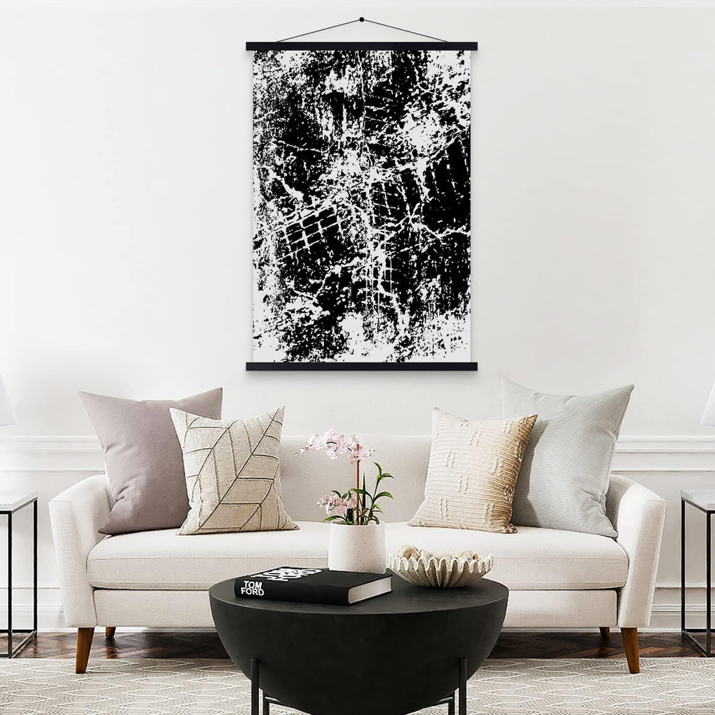 Skiennix Magnetic Wooden Poster Frame - 14x22 & 14x20 Sizes | Black Wall Art Display