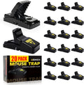 Skiennix 20 Pack Indoor Mouse Traps - Reusable & Effective Mice Catchers for Home Use