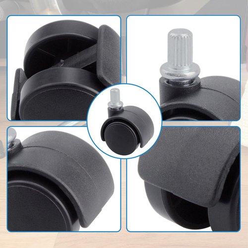For Bissell Little Green HydroSteam Carpet Cleaner Castor Wheels, 4-Pack, Replacement Parts for Models 3618, 3605, 3532