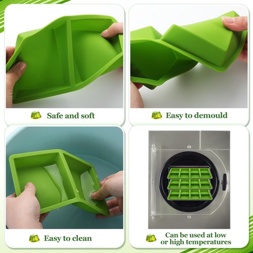 Tiangrid 20 Pcs Silicone Tray Dividers Compatible with Harvest Right Freeze Dryer Medium Trays Silicone Food Molds Compatible with Harvest Right Freeze Dryer Accessories Green Food Freezer Tray