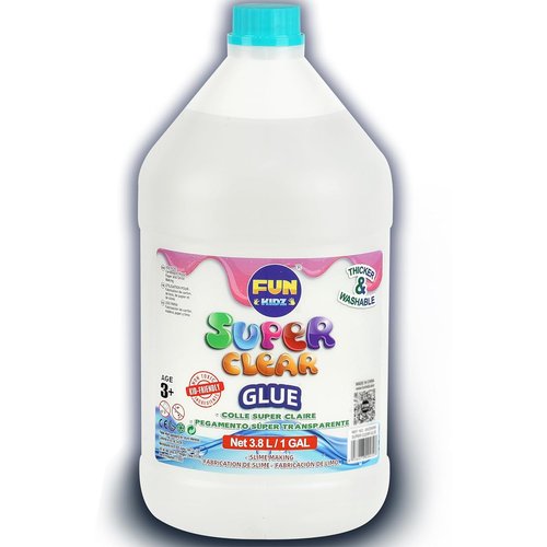 FunKidz Super Clear Glue - Non-Toxic, Washable Liquid for Arts & Crafts | 1 Gallon for Slime Making