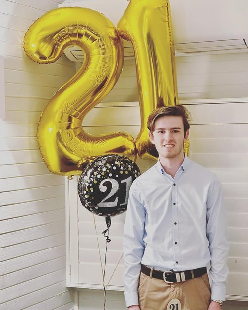 Gold Number 21 Balloon - 40 Inch Golden Birthday Decoration for 21st Celebration | Party Supplies