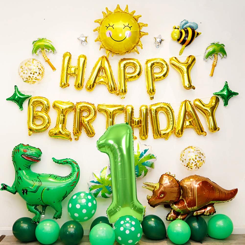 TONIFUL 40-Inch Green Number Balloons 0-9 | Helium Foil Mylar Big Party Decorations for Graduation & Birthdays