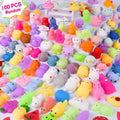 LEEHUR Kawaii Squishies - 100PCS Mini Stress Relief Fidget Toys for Kids' Party Favors | Includes Storage Bag