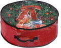 Propik Christmas Wreath Storage Bag - Tear Resistant Holiday Container with Clear Window | 30" X 30" X 8" (Red)