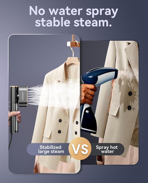 Jack & Rose Travel Steamer - 2-in-1 Portable Iron with 15s Heat-Up | Compact Design for Global Use
