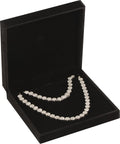 LAODA Big Necklace Chain Jewelry Gift Box Soft Touch Premium Velvet Material Choker Necklace Storage Holder Box for Women Men Size 6.4"(W)*6.4"(D)*1.5"(H) (1, Black)