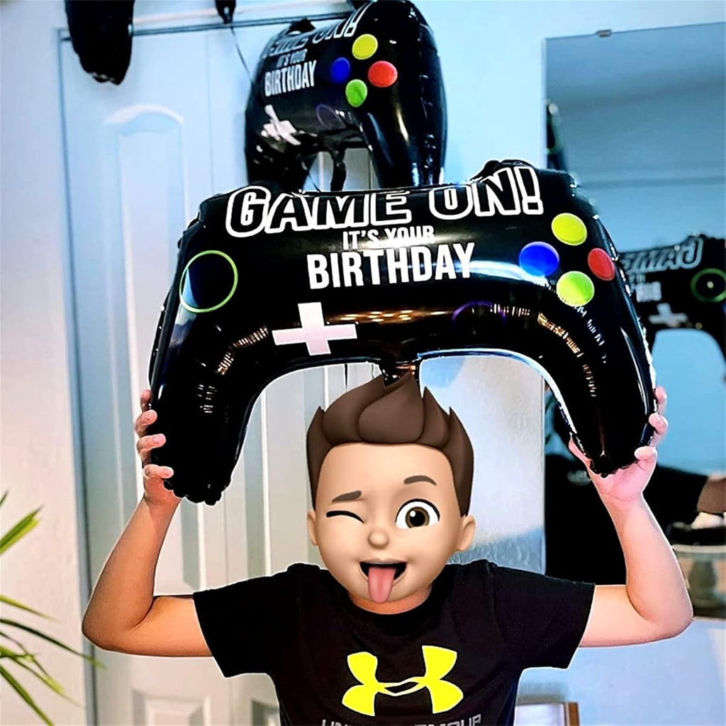 Skiennix Video Game Party Balloons - Giant Controller Mylar Foil | 5-Piece Set for Kids' Birthday Decor