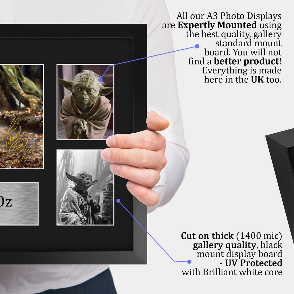 HWC Trading Frank Oz Yoda Presents 16 x 12 inch (A3) Printed Gifts Signed Autograph Picture for Movie Memorabilia Fans - 16" x 12" Framed