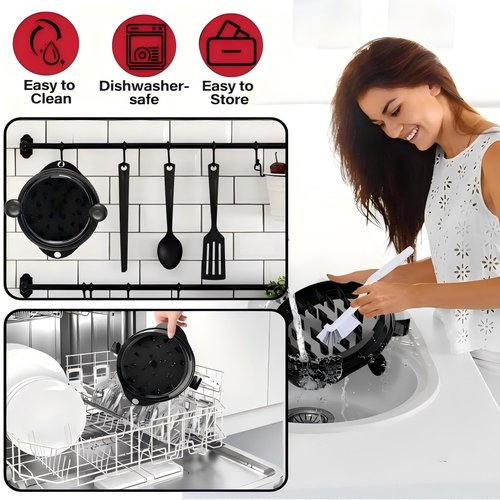 Chicken Shredder Tool Twist Meat Shredder Large-Shredding Tools with Stainless Steel Spikes Chicken Breast, Pulled Pork, Beef Black&Black