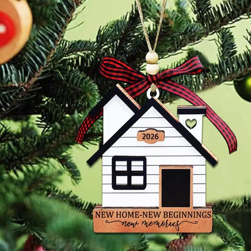 New Home Ornament 2026- Housewarming Gifts New Home, New House New Beginning, House Warming Gift for Women, Couple, homeowners, New Home Gift Ideas - First Home Christmas Ornament 2026