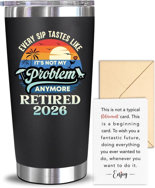 NewEleven Retirement Gift - 20oz Tumbler for Women & Men | Perfect Farewell Present for Colleagues & Friends