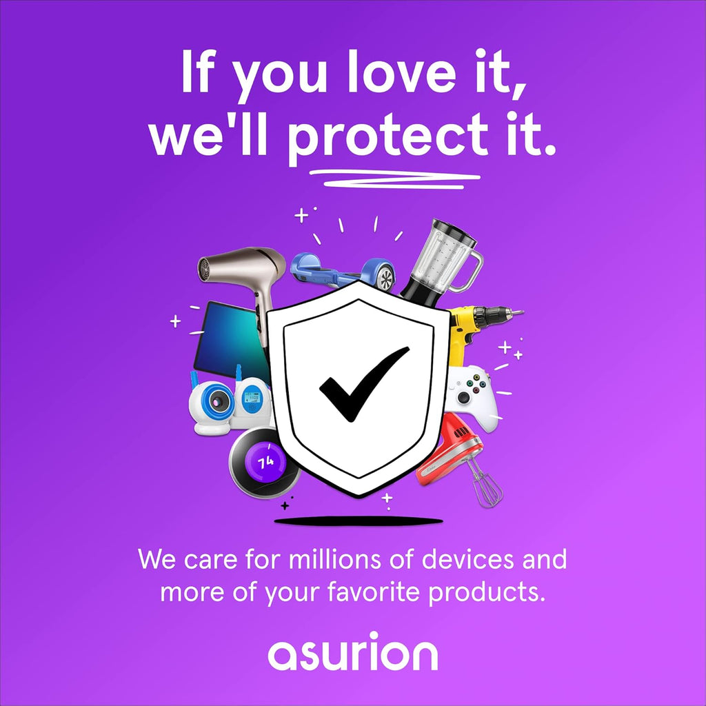 ASURION 3-Year Housewares Protection Plan | Coverage for Items Valued at $100 - $124.99